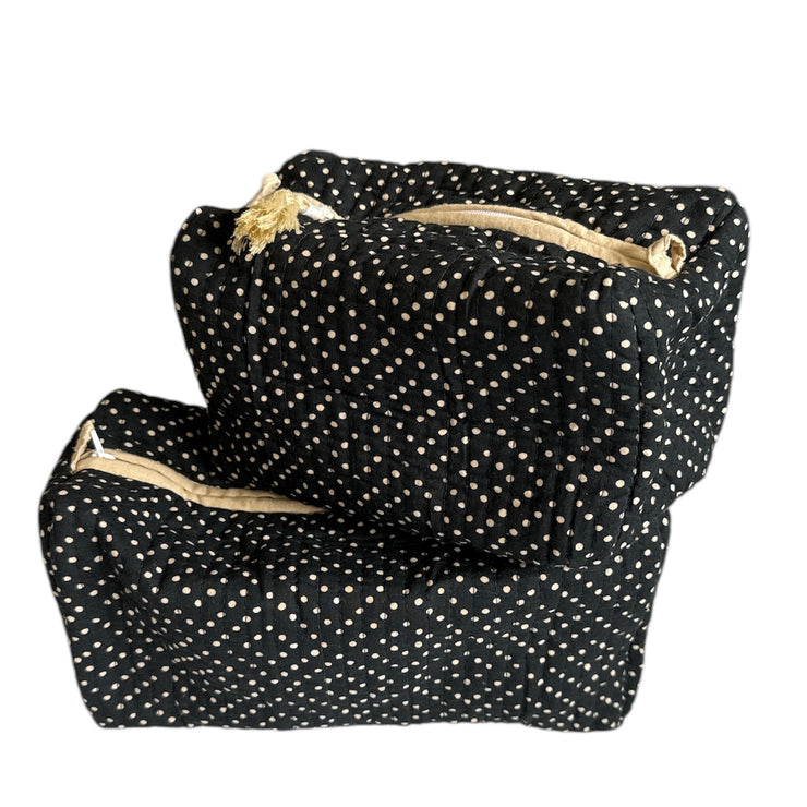 Black/Beige cosmetic bag (large)