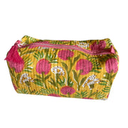 Yellow/Pink cosmetic bag (large)