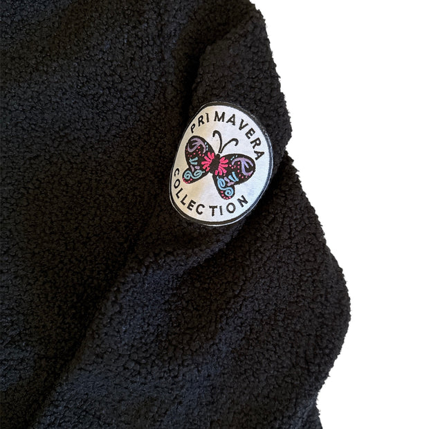 Butterfly patch fleece Black (Small - 2 XL)