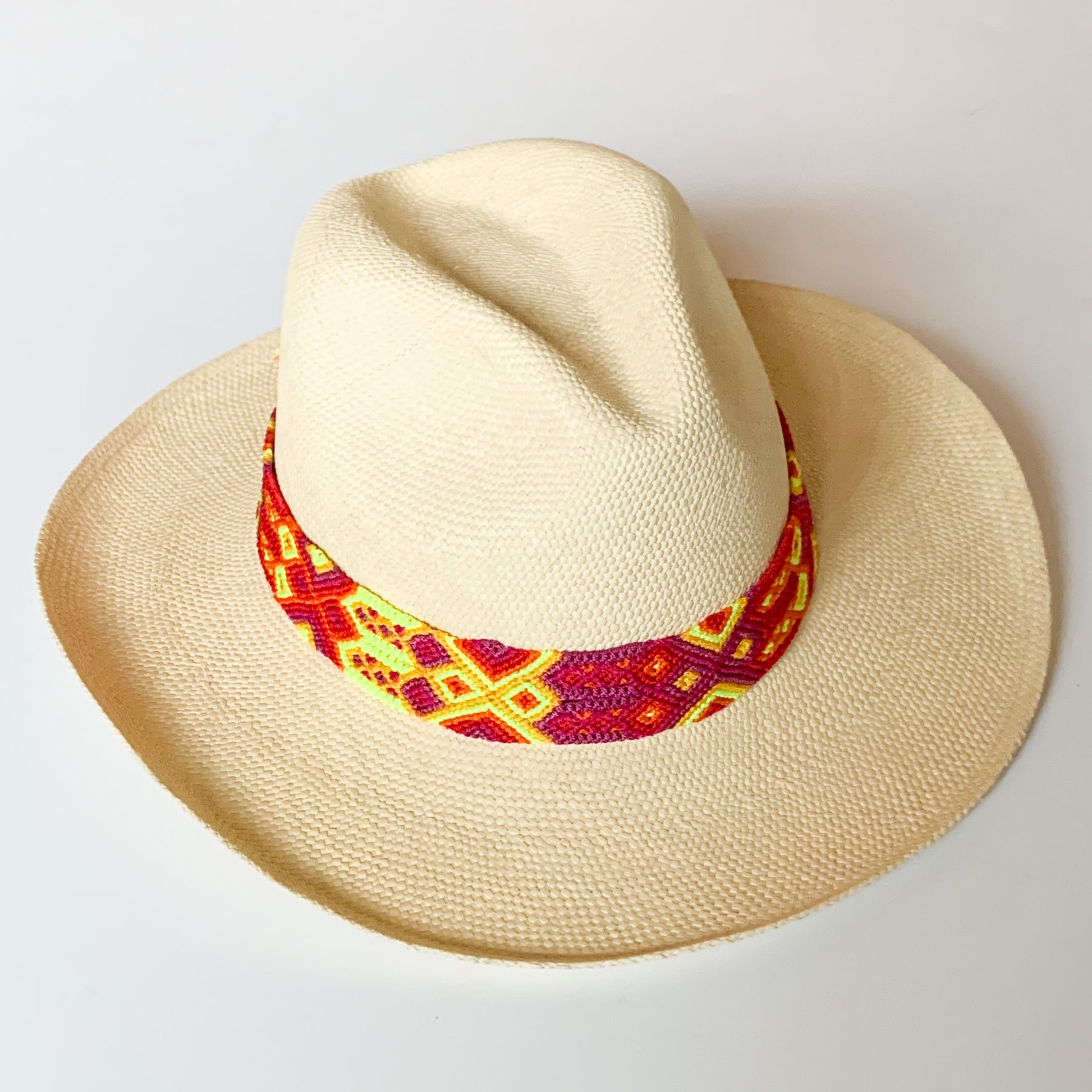 Neon White & Orange Fedora